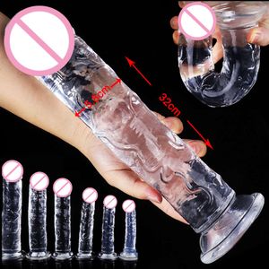 Nieuwe realistische dildo's erotische jelly dildo kunstmatige penis g-spot simulatie grote penis anus anus anus plug vrouwelijke masturbatie