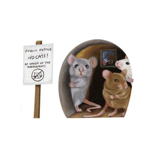 Nouveaux autocollants muraux réalistes de trou de souris pour les escaliers d'angle Funny Cute Mouse Home Stickers muraux décoratifs Stickers décoratifs Vente en gros disponible