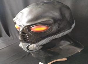 Nouveau masque extraterrestre d'OVNI réaliste Halloween Décoration effrayée Creepy Latex Bald Horror Ghost Mask Costume Party Cosplay Pro9499324