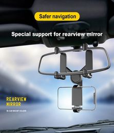 Nieuwe achteruitkijkspiegel autohouder auto achteruitkijk spiegel Snapon type voor iPhone 13 12 Pro Max GPS Navigatie Mobiele telefoonondersteuning Fram6364147