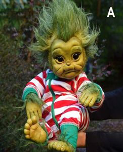 Nieuw herboren baby Grinch Toy Realistic Cartoon Simuation Doll Kids Christmas Gifts Drop 3090957