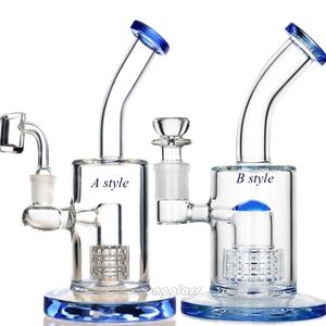 Reciclador Bong Dab Rigs pipas de agua Grueso triple Dos funciones Vidrio Bongs de agua Tubos de humo Chicha Aceite Bong Shisha