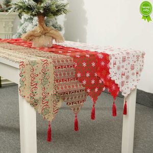 Nieuw Rood Nieuwjaar Tafelkleed Kerst Tafelkleed Rechthoekig Huishouden Tafelkleed Placemat Elanden Xmas Bedrukte kerstversieringen