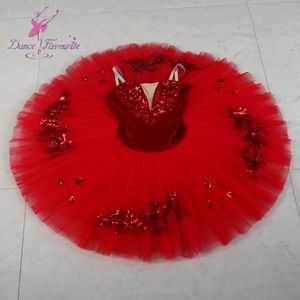 Nouveau ballet pré-professionnel rouge TUTU GIRME FEMMES PERFORMANCE BALLET Costume Ballerina Dance Tutu