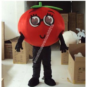 Nouveau personnage de thème d'anime à la mascotte de tomate rouge Top Top anime Carnival Unisexe Adults Taille de Noël Fête d'anniversaire
