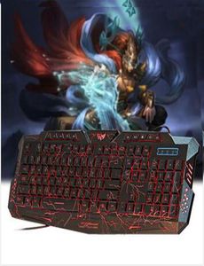 Nieuwe Redpurpleblue Backlights Professionele Gaming Toetsenbord PC Toetsenborden voor Dota2 LOL Led Backlit Gaming Keyboard4104504