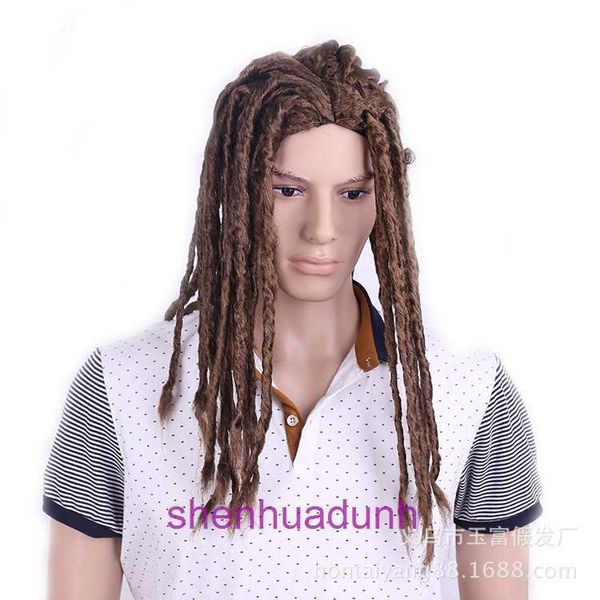 Nouveau Reggae Dirty Braid Wig Dance Cosplay Brown Ponytail