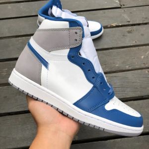 Nouvelle version 1s High Basketball Shoe Lost and Found Starfish Dark Moka Patent Bred Offs White University Blue Yellow Toe Femmes Hommes Baskets Baskets