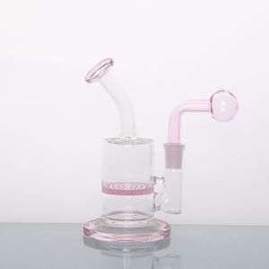 Nieuwe release roze filter Leuke waterglazen waterpijp bong met 14 mm roze pijp