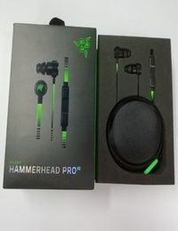 Nieuw uitgebrachte Razer Hammerhead Pro V2 -hoofdtelefoon in oortelefoon met microfoon gaming headsets geluidsisolatie stereo bass9325181