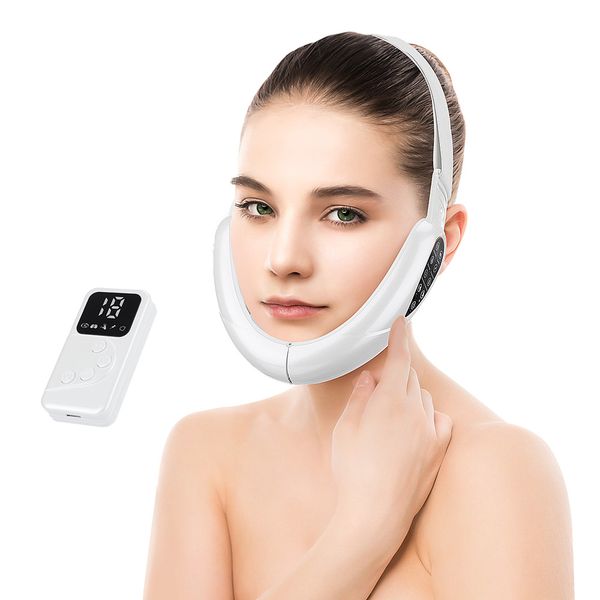 Nouveaux modèles de télécommande micro-courant couleur lumière visage minceur instrument massage lifting et raffermissant beauté instrument multifonctionnel minceur instrument