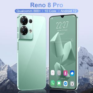 Nouveau téléphone transfrontalier Reno8 Pro 1 Go + 8 Go Smartphone Android Écran de 6,8 pouces Stock d'usine