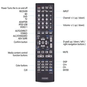 Nouvelle télécommande de remplacement AXD7622 pour Pioneer AXD7624 AXD7690 AXD7723 AXD7660 AXD7583 vsx-521 vsx-820 vsx-524 vsx-530 vsx-70 vsx-822 vsx-824 récepteur audio/vidéo AV