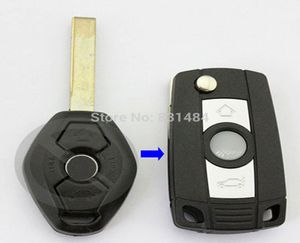 Nouveau repliage de remplacement Flip Flip Key Case Refit Key Shell pour 3 5 7 Série Z3 Z4 E38 E39 E46 Étui à distance de voiture Remote FOB HU92 BLADE2121144