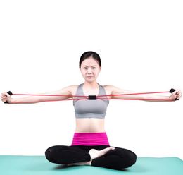Nieuwe weerstand Latex Bands Tube Workout Oefening Circle Loop Borst Expander Yoga Fitness Pilates 8 Type borstontwikkelaar