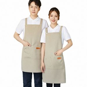 Nouveau restaurant Custom Company Store Logo Nom BBQ Boulangerie Beauty Shop Nail Sal Vêtements de travail pour hommes Uniforme de cuisine Apr pour les femmes i0bs #