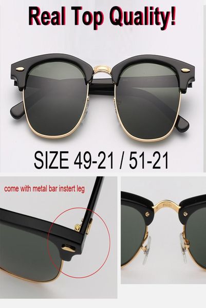 nouveau club de marque rétro lunettes de soleil UV400 51mm 49mm verre lentille lunettes de soleil pour homme femme avec boîtes d'origine paquets Everyt4642879