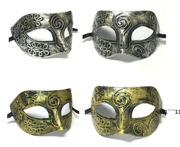 Nueva máscara de caballero romano de plástico retro Máscaras de baile de disfraces para hombres y mujeres Favores de fiesta Vestir RRF11644