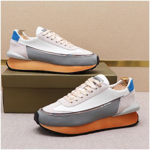 Nieuwe Retro Sport Casual Schoenen heren Eerste Lederen Koe Schoenen Hoogte Verhogen Luxe Sneakers Mannelijke Outdoor Cool loafers