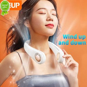 New REUP 4000mAh Portable Neck Fan Electric Foldable Rechargeable Fan Ventilador Cooling USB Bladeless Mute Fans for Outdoor Sports