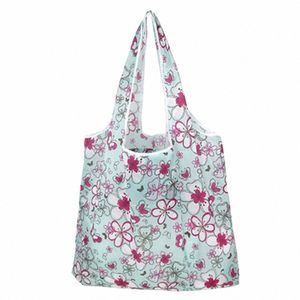 Nuevas bolsas de tiendas reutilizables para mujeres bolsas de bolsas plegables para la bolsa de comestibles ecológicos plegables bolsos de mano de gran capacidad portátiles Cosméticos Bag 73eu#