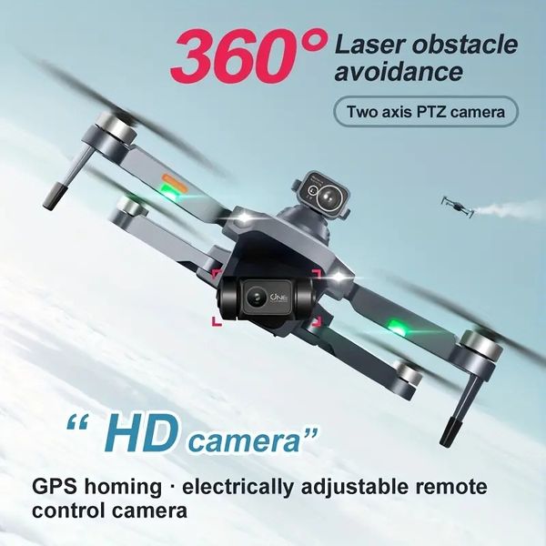 Nouveau RG101 PRO, un drone de niveau professionnel équipé d'un cardan anti-secousse à deux axes, d'une double caméra HD 1080P avec contrôle électronique de la vitesse, positionnement GPS