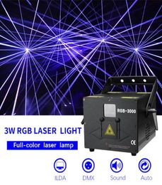 Nieuwe RGB3W Fullcolor Animation Scanning Laser KTV Performance Home Indoor VoiceControled DJ Atmosphere Bar Laser Lighting1924758