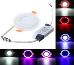 Nouveau RGBW 3 modèles LED panneau lumineux avec télécommande 6w9w18w24W encastré LED plafonnier panneau Lamps2725528 LL