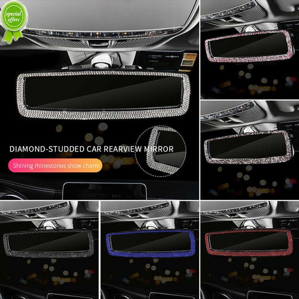 Nouveau strass voiture intérieur rétroviseur décor charme cristal diamant rétroviseur couverture Bling voiture accessoires pour les filles