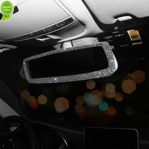Nieuwe strass achteruitzicht spiegel decor auto interieur charme kristallen bling diamant achteruitkijk spiegelhoes auto accessoires voor vrouw grils