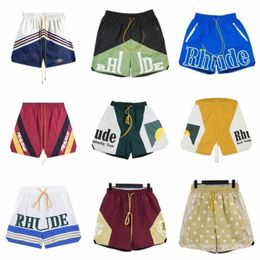 Nieuwe Rhude Basketball Shorts Mens Fi Beach Short Lunning Pants Sportn Luxe zomer Casual veelzijdige snelle drogen ademend ademende mesh board R2PJ# 2Z27