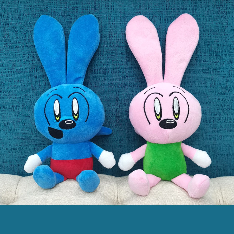 Ny riggy The Rabbit Monkey Blue Rabbit Plush Doll Animal Plush Toy