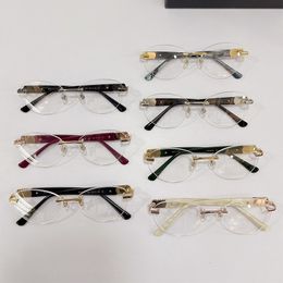 Lunettes de vue plates sans monture pour hommes et femmes, modèle: BV4533H HD, transparentes, décontractées, décoratives, populaires, Miss, qualité supérieure, avec boîte d'origine