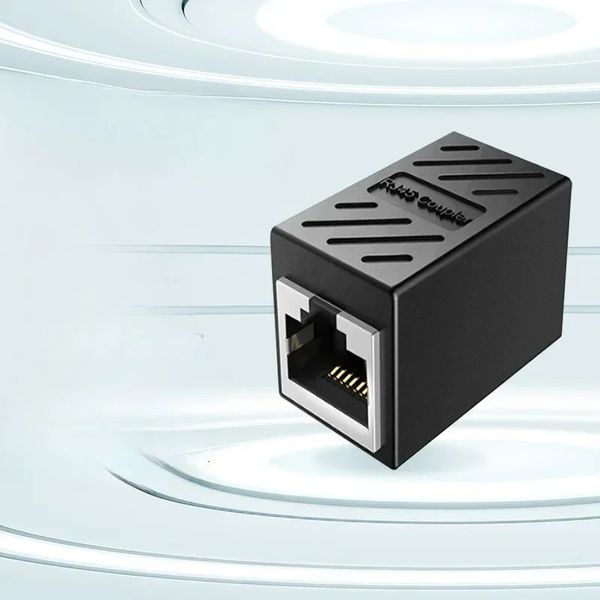 Nouveau RJ45 Network Adaptateur féminin Femelle Black To Female Connecteur Coupleur Extension RJ 45 Adaptateurs de convertisseur d'extension de câble Ethernet