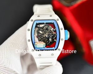 Nieuwe RM035 luxe herenhorloges ATPT Y-TZP keramische horloges Swisss automatisch mechanisch 28800 VPH skelet opengewerkte wijzerplaat designer horloge saffierkristal