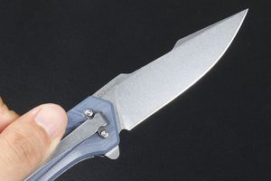 Nouveau RM12 Flipper Couteau Pliant D2 Lame De Lavage En Pierre G10 + Poignée En Acier Inoxydable Roulement À Billes EDC Couteaux De Poche