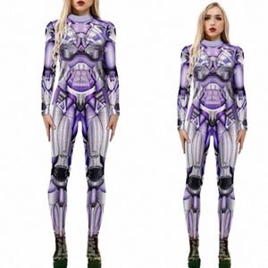 Nieuwe Robot Kostuums Voor Vrouwen Halen Party Festival Kleding Mechanische Stijl Bodysuit 3d Afdrukken Pole Dance Kleding DWY6034 g9bs #