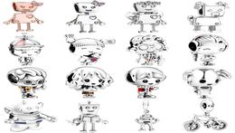 Nieuwe robothond 925 Sterling Silver Charm Boy Girl Ema Pendant Bead Pasts Bracelet Diy For Women Sieraden Accessoires No0139553405