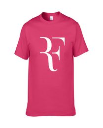 Nouveau Roger Federer RF T-shirts T-shirts Men de coton Coton Sleeve Perfect Imprimé Mens Tshirt Fashion Male Male Sport ONER TEES DE LA SIMÉRAGE ZG75191829