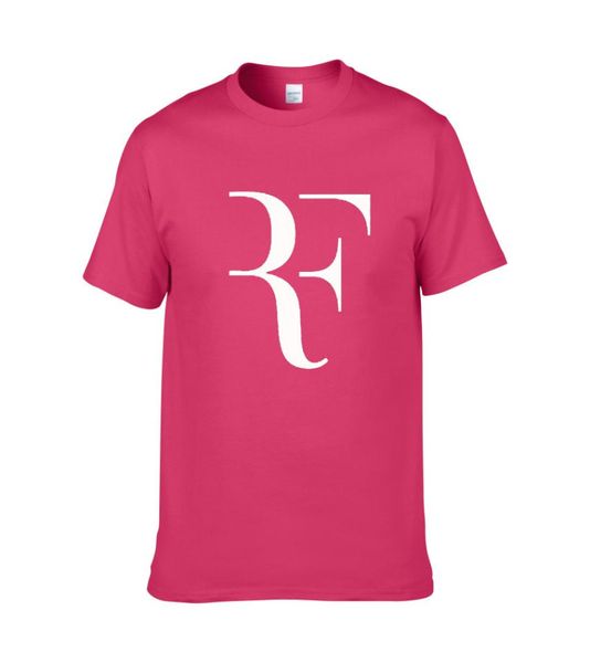 Nouveau Roger Federer RF T-shirts T-shirts Men de coton Coton Sleeve Perfect Imprimé Mens Tshirt Fashion Male Male Sport ONER TEES DE LA SIMÉRAGE ZG72140200