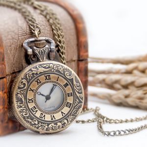 Nuevo reloj de bolsillo con palabra romana, collar, accesorios vintage, 40MM, venta al por mayor, versión coreana, cadena de suéter, reloj de moda, reloj colgante