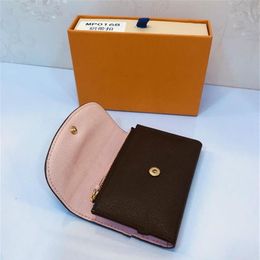 Nouveau Rosalie Coin Purse Mini Pochette Designer Womens Portefeuille compact Mélange Carte de carte Case Accessoires Emilie Sarah Victorine W286J