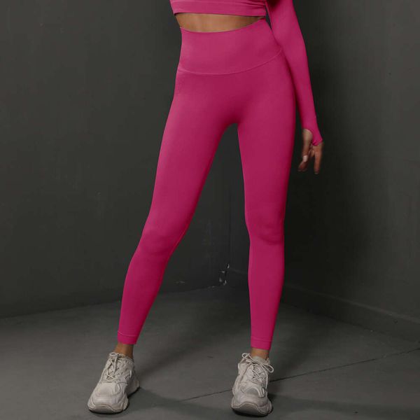 Nuevo Rose Pink Leggings Yoga Fit Slim Pants Promoción de mujeres 2024 Medias de moda Sport Pantalones activos Carta impresa Ladies Peach Butt Lifting Training Yoga Pants FZ2404122
