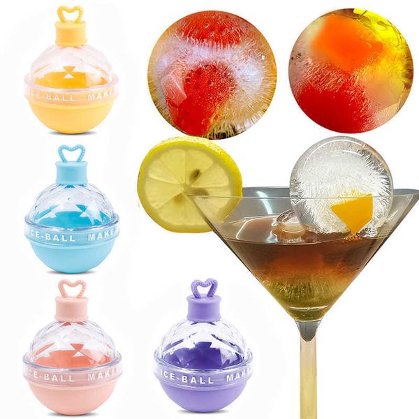 Nueva bola redonda molde para cubitos de hielo helado fabricante de bolas de hielo molde de hielo de plástico DIY whisky café bebida barra herramienta cocina accesorios