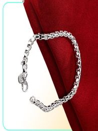 Nova pulseira redonda adicionada marca pulseira banhada a prata esterlina nova chegada moda masculina e feminina pulseira de prata 925 spb1578075179