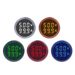 Nouveau LED rond Double affichage AMP AMP Volt Voltmètre Voltmètre DIGITAL COURVIAL AMPERE METER METER