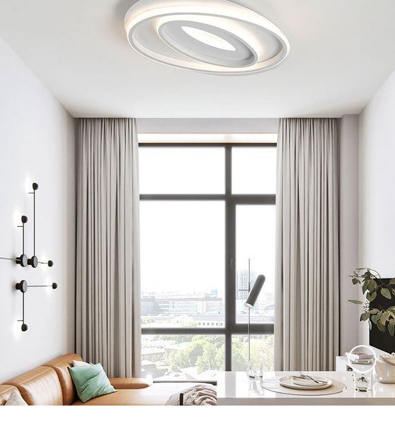 Nouveau lustre LED rond moderne pour salon chambre étude décor à la maison blanc acrylique plafond LED lustre éclairage