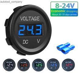 Nieuwe Ronde ROXGOCT Mini Waterdichte Motorboot Motorfiets DC5V-48V LED Panel Digitale Voltmeter Tester Monitor Voltmeter