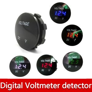 Nieuwe Ronde Waterdichte Auto Boot Auto Motorfiets DC5V-48V Led-paneel Mini Digitale Volt Voltage Meter Tester Monitor Voltmeter