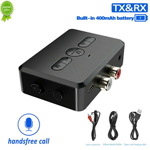 Nuevo transmisor receptor RT01 Bluetooth 5,0 Adaptador de Audio 2 en 1 5V RX + AUX para BT lanza equipo llamada con manos libres para coche Radio PC